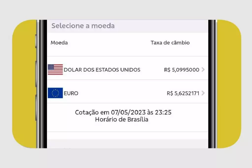 Aplicativo para fazer transferência internacional no Banco do Brasil